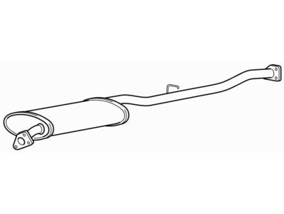 Centre exhaust middle silencer - exhaust,