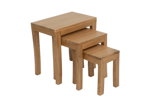 Solid oak nest tables - solid, set