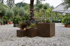 30cm Corten Smooth Cube -