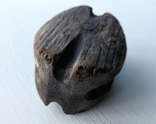 Antique vintage wooden - vintage, pulley