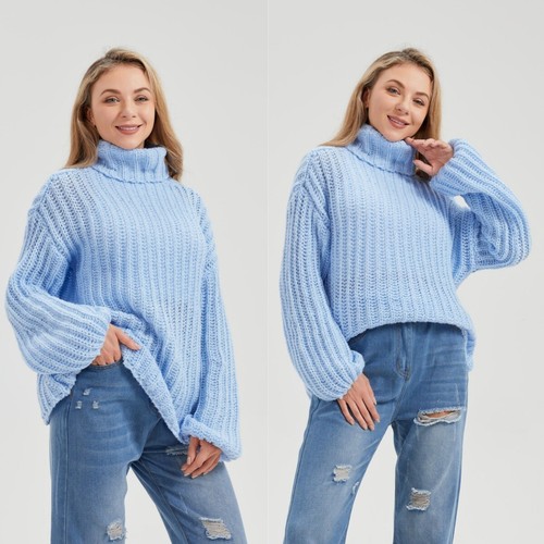 Women chunky knitted - knitted, high