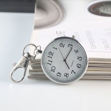 1 x Mini Pocket Watch Keychain Watch Pendant Key Ring Key Holder Keyring Gift