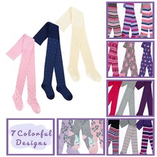 Girls Infant 3 Pairs Tights Cotton Rich Unicorn Hearts Stars 2 3 4 5 6 7 8 Years