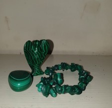 Carved malachite - 1”, (4cm)