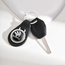 Skoda PE Leather Keychain