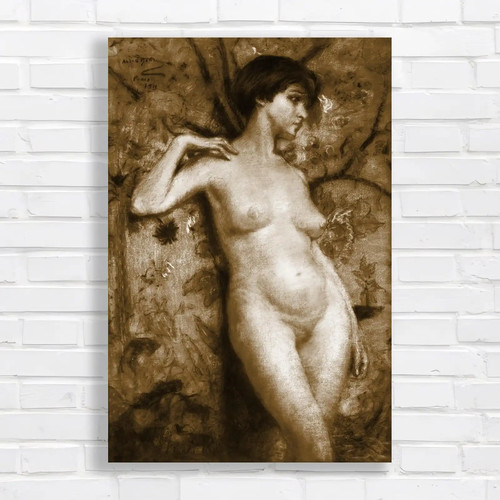 Nude woman ornate flower - woman,