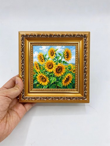 Bright sunflower field summer - bright,
