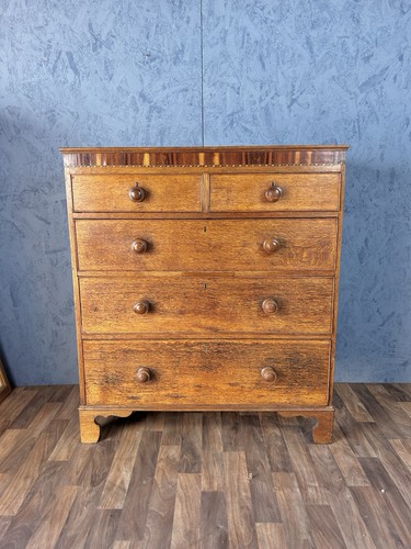 Oak chest two over - oak,