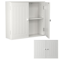 Wall Cupboard, Bathroom Cabinet kitchen Cupboard wall Hanging White Cabinet MDF