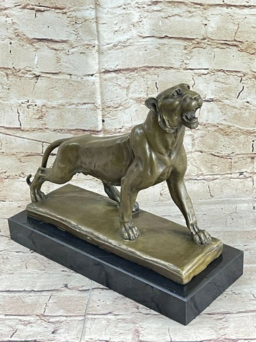 Art deco solid bronze cheetah - deco,