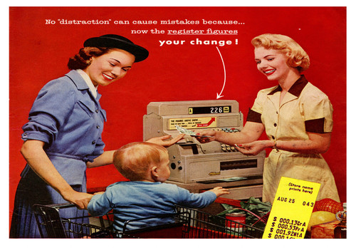 1950s cash register - register, retro