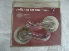 Internal Door Handle Lever on Rose Polished Chrome – Lot054