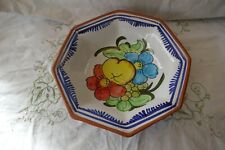 Hand Painted Pottery Fruit Bowl Kitchen Pantry Shabby Chic Glazed