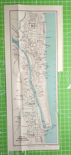 Original c1930 map street plan - street,