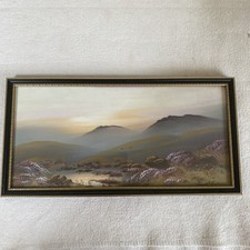 Vintage Frank Holmes Original Artwork Dartmoor Scene Gouache / Watercolour 