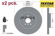 X2 PCS REAR BRAKE DISC SET LEFT & RIGHT 92318105 TEXTAR I