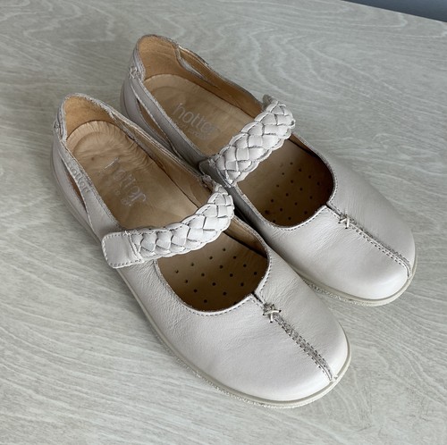 Hotter womens cream shoes - womens,