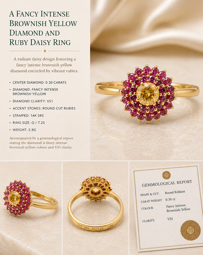 Fancy yellow diamond and burma - fancy,