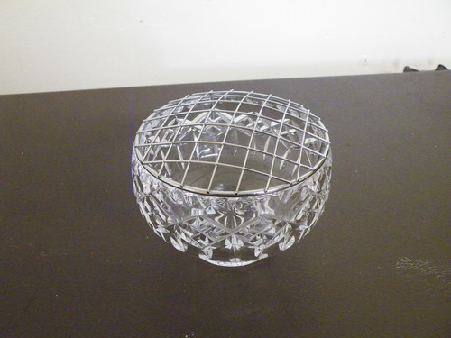 Vintage cut glass rose - rose, bowl