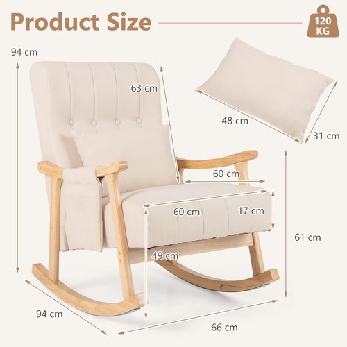 Backrest nursery rocking chair - nursery,