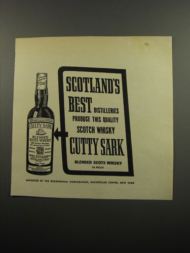 1955 cutty sark scotch - 1955, ad