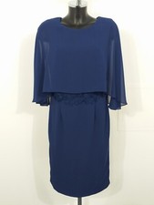 GINA BACCONI navy blue dress