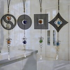 Spiral Wind Chimes Hanging Spinner Home Garden Decoration Stainless Steel