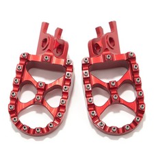 Aluminum CNC Wide Foot Pegs Pedals For Sur-Ron Storm Bee Eletric Dirt Bike Red
