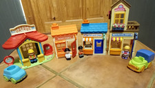 ELC Happyland Village Collection Playset bundle with figures & vehicles