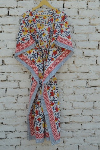 100 cotton long kaftan - long, hand