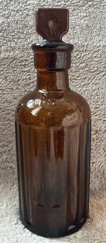 Vintage brown glass empty - brown,