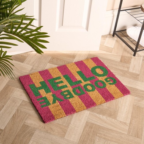 Ohs striped doormat hello - ohs,
