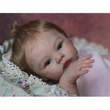 19'' Cute Reborn Baby Doll Girl Body Vinyl Newborn Baby Dolls Lifelike Xmas Gift