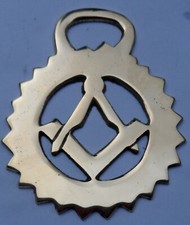 MASONIC HORSE BRASS - VERY