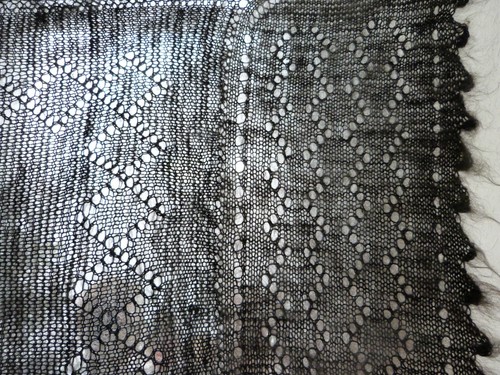 Russian orenburg shawl dark - shawl,