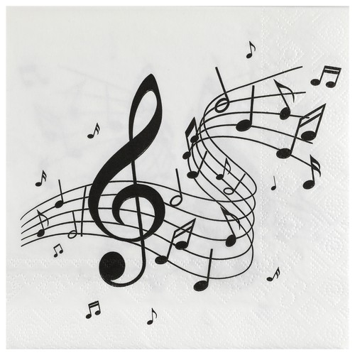Music party paper napkins - party,