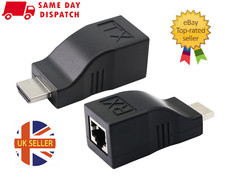 2X HDMI 1080P 4K Signal Extender To RJ45 Over Cat 5e/6 Network Ethernet Adapter