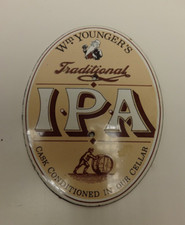 Pub Beer Badge Pump Tap WM Youngers Traditional IPA Breweriana Beer Ale Bitter