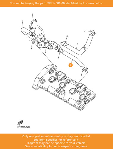 Yamaha hose bend 1 - hose,,