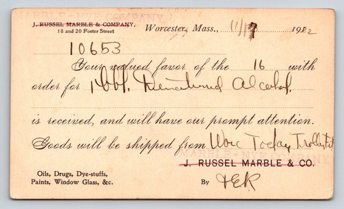 1922 russel marble co - j.,
