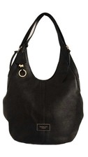Radley Electric Avenue Large Black Leather Shoulder Hobo Bag
