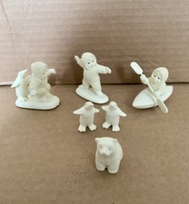 Department 56 USA Mini Snowbaies Figures 3 Babies 2 Penguins 1 Polar Bear VGC
