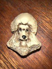 LOVELY VINTAGE POODLE DOG HEAD BROOCH