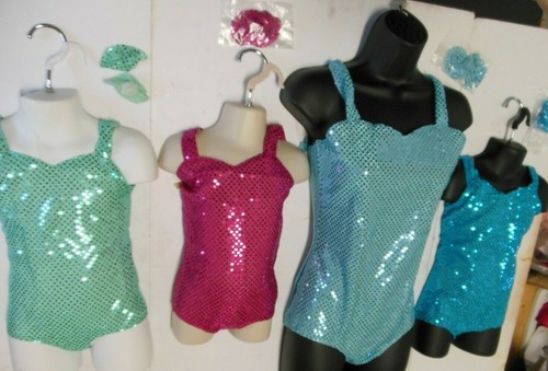 Faux sequin leotard dance - ,
