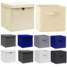 Foldable Fabric Storage Boxes with/without Lid – Home, Kallax & Closet Use Cubes