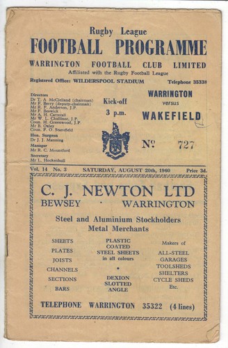 Warrington wakefield august - warrington,