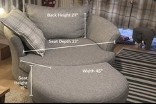 DFS Grey Swivel Chair Sofa