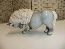 Cheval Ceramic Spaghetti Mane And Tail Grey Pony Head Tucked In