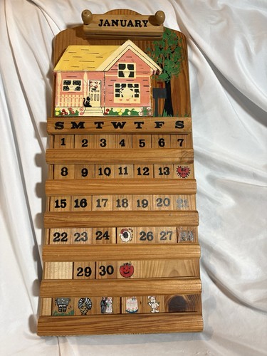 Vintage wooden perpetual - wooden,