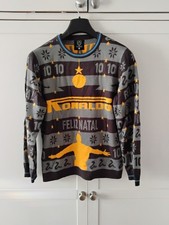 INTER MILAN RONALDOI XMAS JUMPER - CLASSIC FOOTBALL SHIRTS - L - ITALY